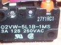 Omron D2VW-5L1B-1MS Snap Action Switch Long Hinge Lever 3