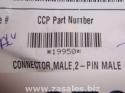 Coke-Cola Soda Dispenser Part #19950 male connector 2 pin 1