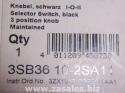 Siemens 3sb3601-2pa11 2 Pos. Maintained Black Knob Swch 1