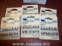 Hooks & Eyes - Size 2 - Nickel - 7 Round Eyes - 7 Straight Eyes - 14 Hooks