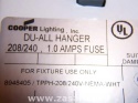 Cooper Du-all TPPH NEMA l6-20 Receptacle Light Fixture Hanger Hook 2