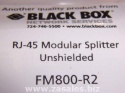 Black Box  FM800-R2 Modular Network splitter  4 x RJ-45 Unshielded 1