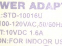 NEW AC Adapter For 10VDC Actiontech STD-10016U MI424WR  Power Supply 1