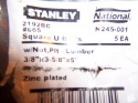 5 Stanley National N245-001 3/8 by 3-5/8 by 5 Inch Zinc Square U Bolt