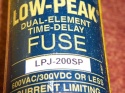 bussmann lpj-200sp fuse,200a,600vac/300dc,delay,ser lpj 1