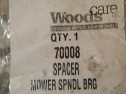 Woods 70008 Mower Spindle Bearing Spacer