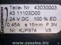 kendrion  43030003 Frame Solenoid 24V DC 15mm 2