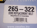 Stens 265-322 OEM Replacement Belt / Murray 037x62MA 2
