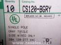 Bryant Gray CS120BGRY Commercial Grade Toggle Switch Single Pole 20A 2