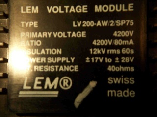 LEM High Voltage LV200 LV200-A/2/SP75 1