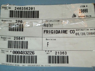 Frigidaire Electrolux Appliance Part 240356201 1