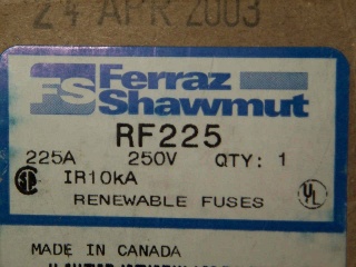 Mersen RF225 Fuse Class H 1
